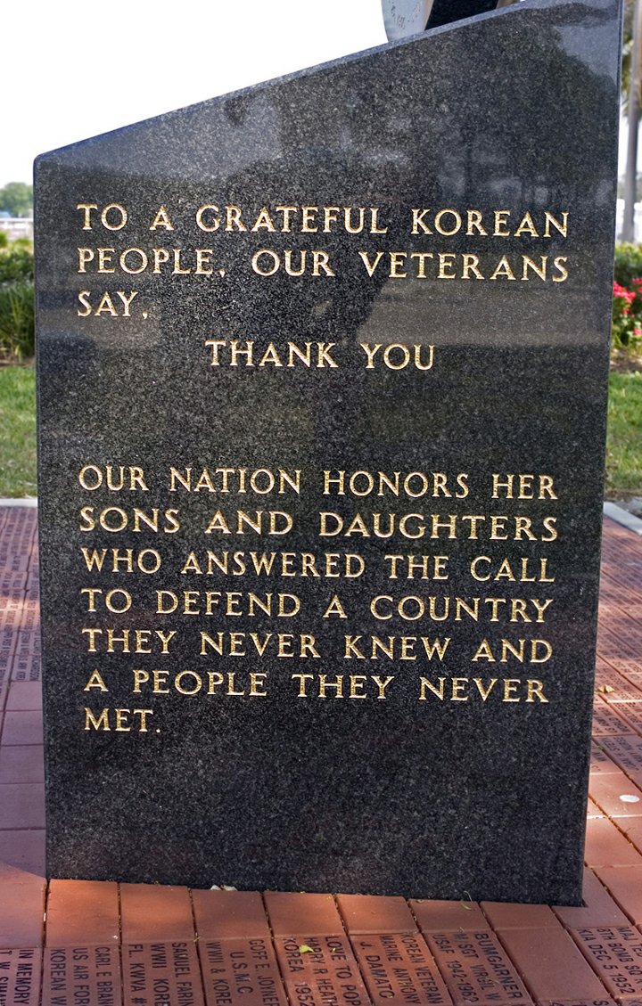 Image result for korean war memorial our nation honors sons and daughters who answered the call to defend the